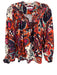 CK Bradley Size S Orange, Purple & Multi Print Polyester Pleat Detail Top Orange, Purple & Multi Print / S