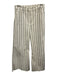 Frame Size 30 White & Gray Cotton Button & Zip Front Vertical Stripes Jeans White & Gray / 30