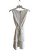 Ted Baker Size 1 White Polyester V Neck Sleeveless Back Zip Tiered Dress White / 1