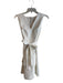 Ted Baker Size 1 White Polyester V Neck Sleeveless Back Zip Tiered Dress White / 1