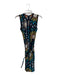 Tory Burch Size M Navy & Multi Silk Round Neck Sleeveless Back Zip Dress Navy & Multi / M