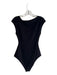 Scotch & Soda Size S Black Lyocell Deep V Faux Wrap Cap Sleeve Bodysuit Black / S