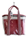 Kelly Wynne Pink PVC clear Top Handle 2 Piece Tote Bag Pink / L
