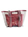 Kelly Wynne Pink PVC clear Top Handle 2 Piece Tote Bag Pink / L