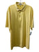 Peter Millar Size XL Yellow & White Polyester Striped Polo Men's Short Sleeve Yellow & White / XL