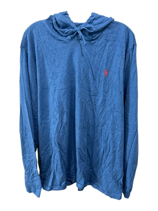 Polo Size XL Blue Solid hood Men's Long Sleeve Shirt Blue / XL