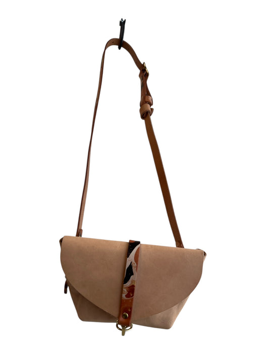 Glad & Young Brown Leather Gold hardware Lobster Clasp Cross Body Strap Bag Brown / S