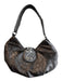 Donald J Pliner Grey Leather Beaded & Sequined Top Handle Bag Grey
