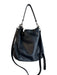 Coach Black Leather Silver Hardware Top Handles Detachable Crossbody Strap Bag Black