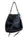 Coach Black Leather Silver Hardware Top Handles Detachable Crossbody Strap Bag Black