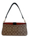 Coach Black & Brown Leather & Canvas Gold hardware Logo Top Handle Bag Black & Brown