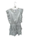 TCEC Size S Silver Polyester Flutter Sleeves Metallic Elastic Waist Dress Silver / S