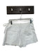 We The Free Size 8 White Cotton Front Tie Mini Denim Skort White / 8