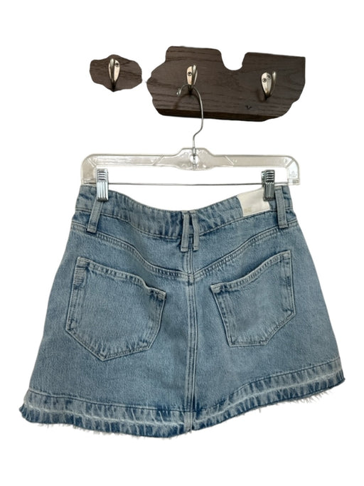 Paige Size 27 Med Light Wash Cotton Cut off Denim Mini Skirt Med Light Wash / 27