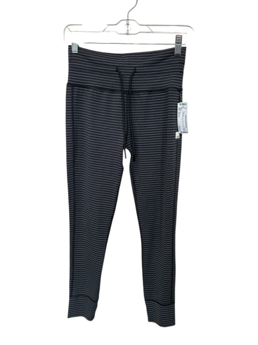 Vuori Size Est M Gray Drawstring Striped Athletic Leggings Gray / Est M