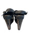 Donald J Pliner Shoe Size est 6 Black Leather open toe Buckle Detail Wedge Shoes Black / est 6