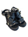 Donald J Pliner Shoe Size est 6 Black Leather open toe Buckle Detail Wedge Shoes Black / est 6