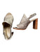 Stuart Weitzman Shoe Size 6.5 Gold Leather open toe Snake Skin Metallic Mules Gold / 6.5