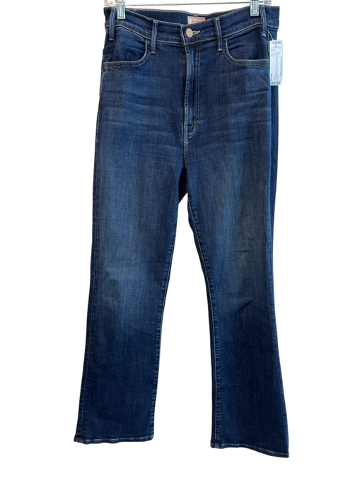 Mother Size 29 Dark Wash Cotton Blend Zip Fly High Waist 4 Pocket Boot Cut Jeans Dark Wash / 29