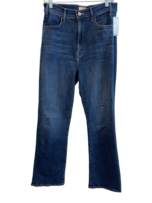 Mother Size 29 Dark Wash Cotton Blend Zip Fly High Waist 4 Pocket Boot Cut Jeans Dark Wash / 29