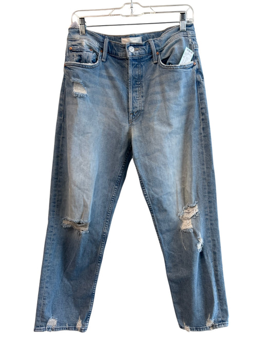 Mother Superior Size 30 Light Wash Cotton Blend 5 Pocket Distressed Jeans Light Wash / 30