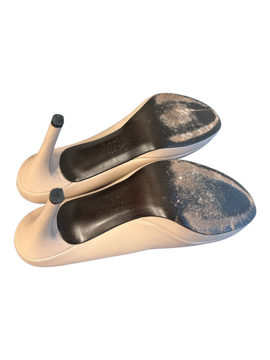 Stuart Weitzman Shoe Size 9 Beige Leather Stiletto Pump Almond Toe Shoes Beige / 9