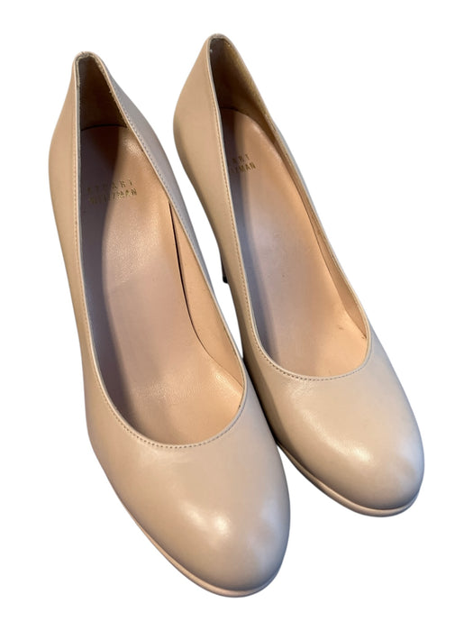 Stuart Weitzman Shoe Size 9 Beige Leather Stiletto Pump Almond Toe Shoes Beige / 9