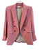 Veronica Beard Size 6 Pale Pink Viscose Blend Double Breast Pockets Blazer Pale Pink / 6