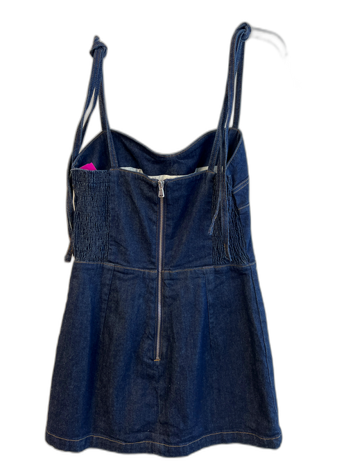 Amanda Uprichard Size Medium Dark denim Cotton Built in Shorts Back Zip Skort Dark denim / Medium