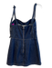 Amanda Uprichard Size Medium Dark denim Cotton Built in Shorts Back Zip Skort Dark denim / Medium