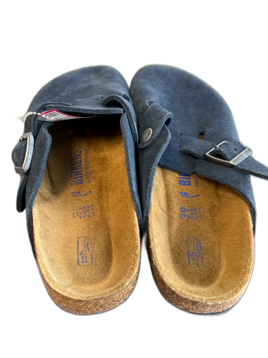 Birkenstock Shoe Size 9 Navy Suede Round Toe Buckle Open Back Shoes Navy / 9