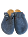 Birkenstock Shoe Size 9 Navy Suede Round Toe Buckle Open Back Shoes Navy / 9