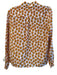 Alice & Olivia Size Medium White & Orange Silk Collared Button Down Top White & Orange / Medium