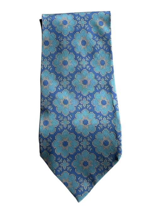 Armani Green & Blue Silk Floral Men's Ties Green & Blue