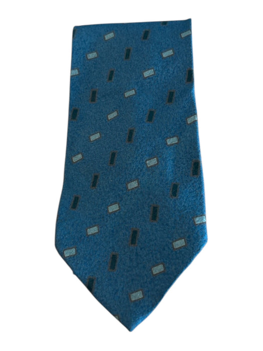 Armani Blue Silk Abstract Men's Ties Blue