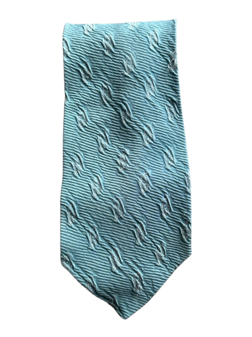 Armani Green & Silver Silk Abstract Men's Ties Green & Silver
