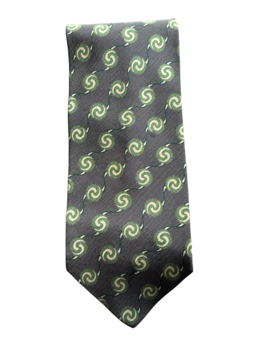 Armani Gray & Green Silk Swirls Men's Ties Gray & Green