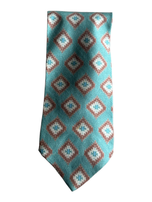 Armani Green & Brown Silk Abstract Men's Ties Green & Brown