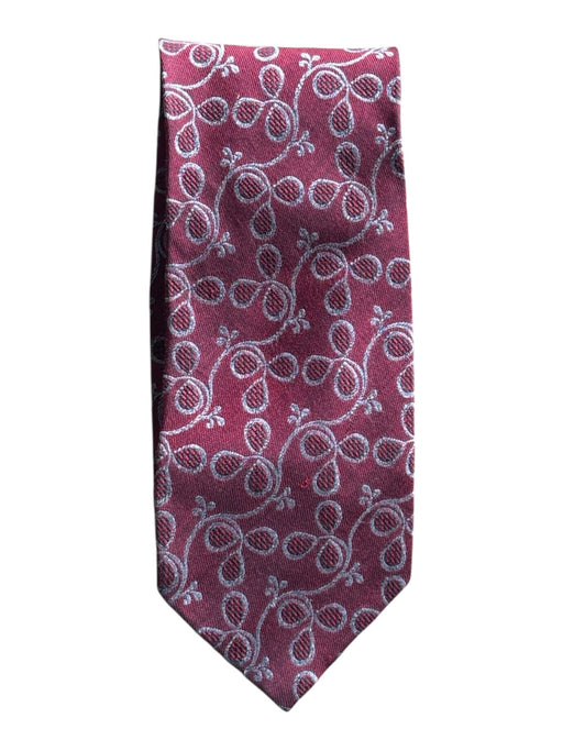 Armani Red & Gray Silk Floral Men's Ties Red & Gray