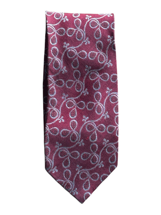 Armani Red & Gray Silk Floral Men's Ties Red & Gray