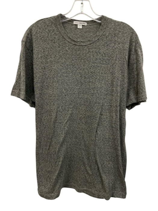 James Perse Size 2 Gray Cotton Heathered T shirt Crew Men's Short Sleeve Gray / 2