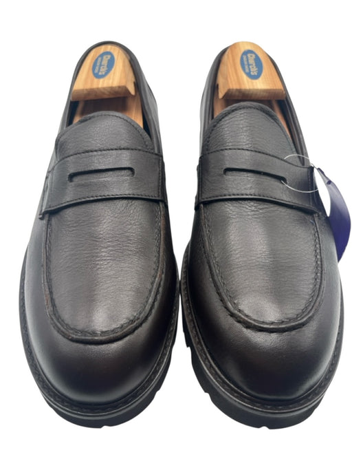 Vince Shoe Size 9 Like New Dark Brown Leather Solid Stacked Heel Dress Shoes Dark Brown / 9