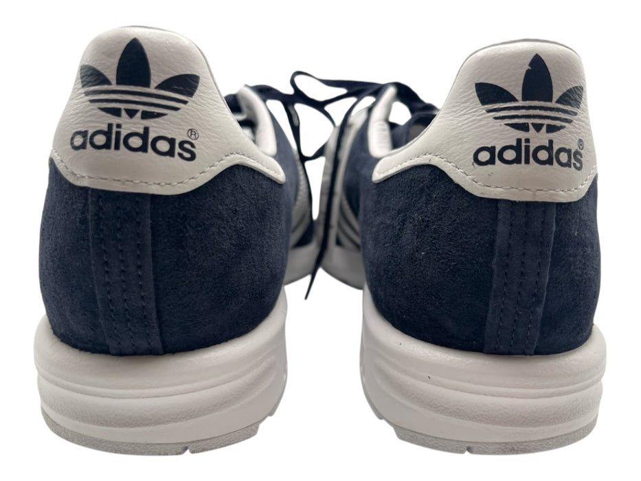 Adidas Shoe Size 8.5 NWT Blue & White Leather Solid Trainer Sneaker Men's Shoes Blue & White / 8.5