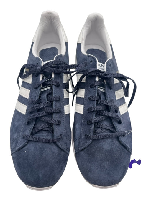 Adidas Shoe Size 8.5 NWT Blue & White Leather Solid Trainer Sneaker Men's Shoes Blue & White / 8.5