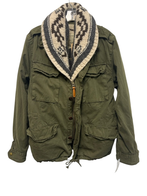 Scotch & Soda NWT Size M Green Cotton Solid Lined Parka Men's Jacket Green / M