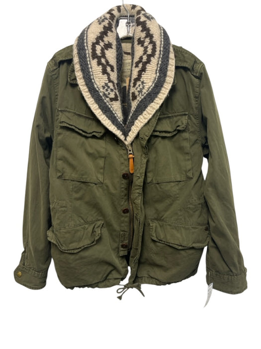 Scotch & Soda NWT Size M Green Cotton Solid Lined Parka Men's Jacket Green / M