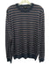 Theory Size L Blue, Gray & Red Wool Striped Men's Long Sleeve Shirt Blue, Gray & Red / L