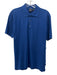 Boss Size M Blue Cotton Blend Solid Polo Men's Short Sleeve Blue / M