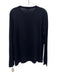 Theory Size M Navy Blue Silk Blend Solid Men's Long Sleeve Shirt Navy Blue / M