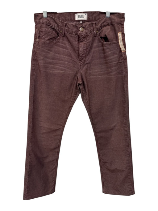 Paige Size 32 Purple Cotton Solid Corduroy Men's Pants Purple / 32